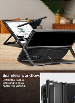Spigen Neo Hybrid S for Samsung Galaxy Z Fold 4 Case Cover with Kickstand - Black  - Image 3