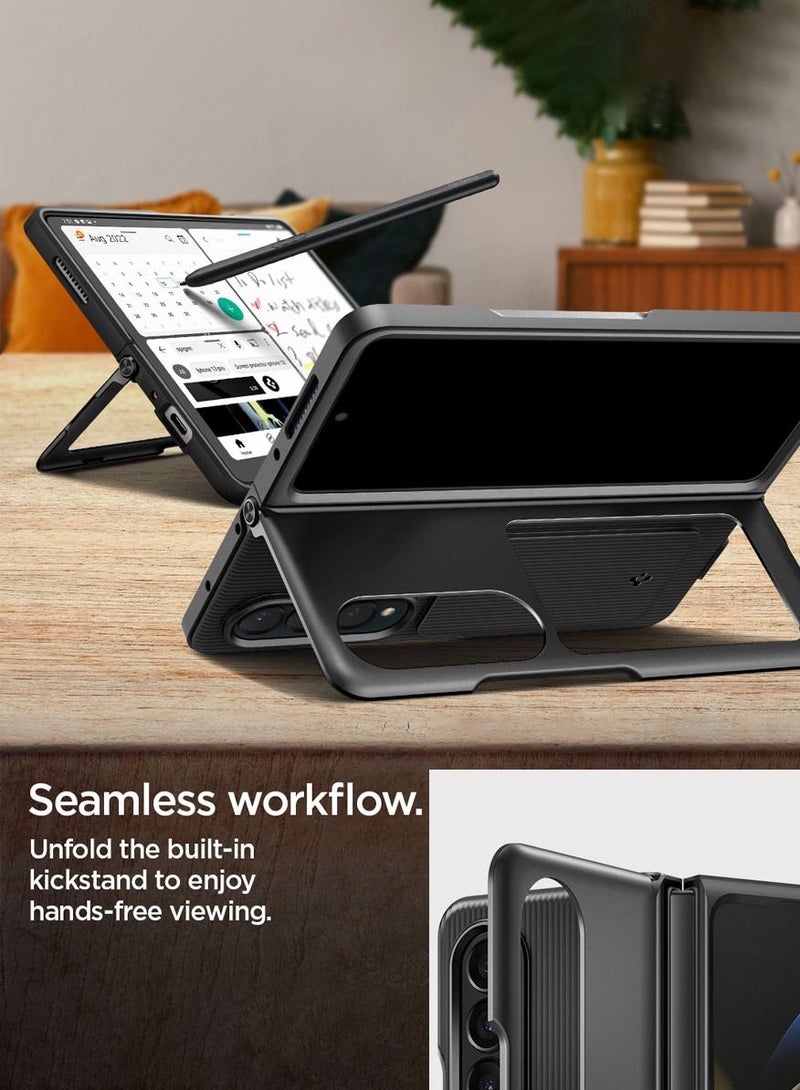 Spigen Neo Hybrid S for Samsung Galaxy Z Fold 4 Case Cover with Kickstand - Black - Image 3