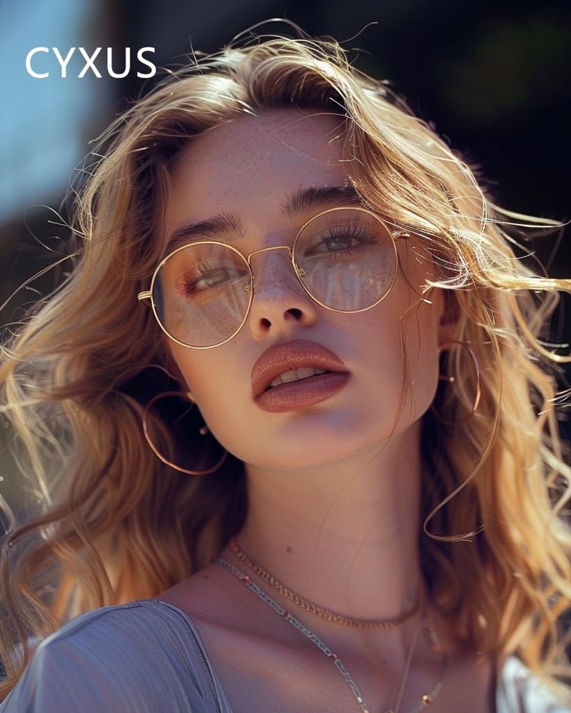 Cyxus Blue Light Glasses for Men and Women, Metal Frame Computer Eyeglasses for Office, Gaming, Reading 8090T06-US - Image 2