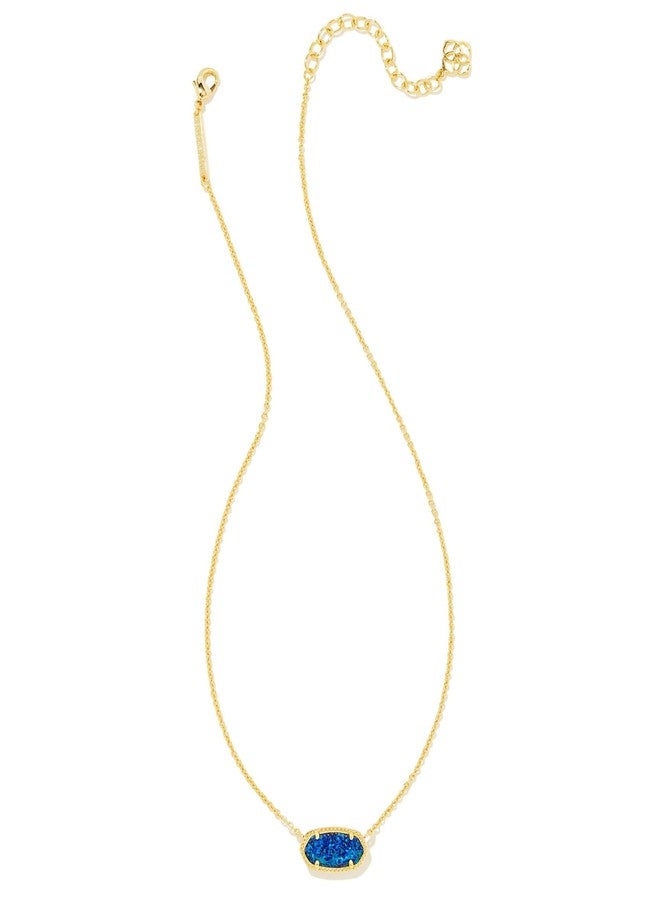 Kendra Scott Elisa Pendant Necklace Gold Cobalt Blue Kyocera Opal One Size - Image 1