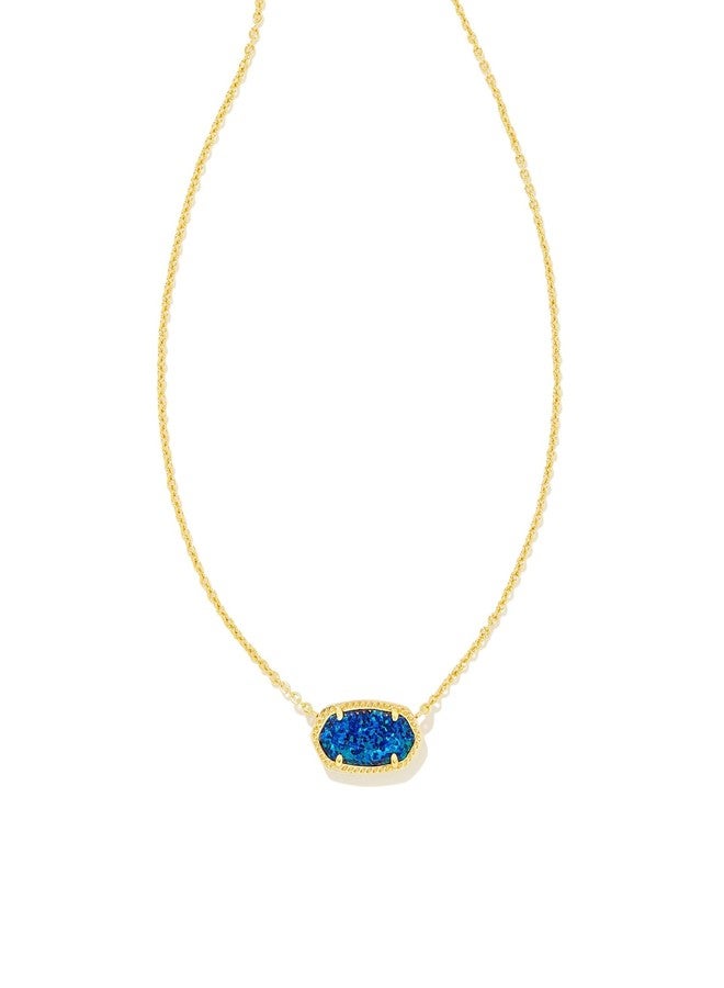 Kendra Scott Elisa Pendant Necklace Gold Cobalt Blue Kyocera Opal One Size - Image 2