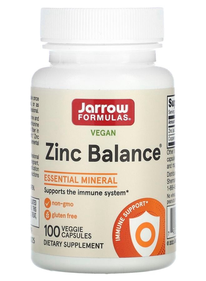 jarrow formulas Vegan Zinc Balance 100 Veggie Capsules