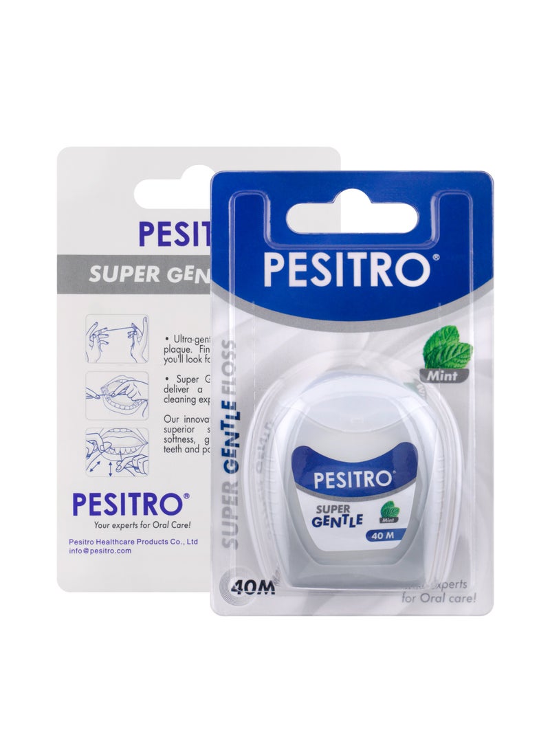 PESITRO Super Gentle Floss – Mint-Coated Ultra-Soft 2,000-Filament Dental Floss for Sensitive Gums & Comfortable Daily Cleaning - Image 2