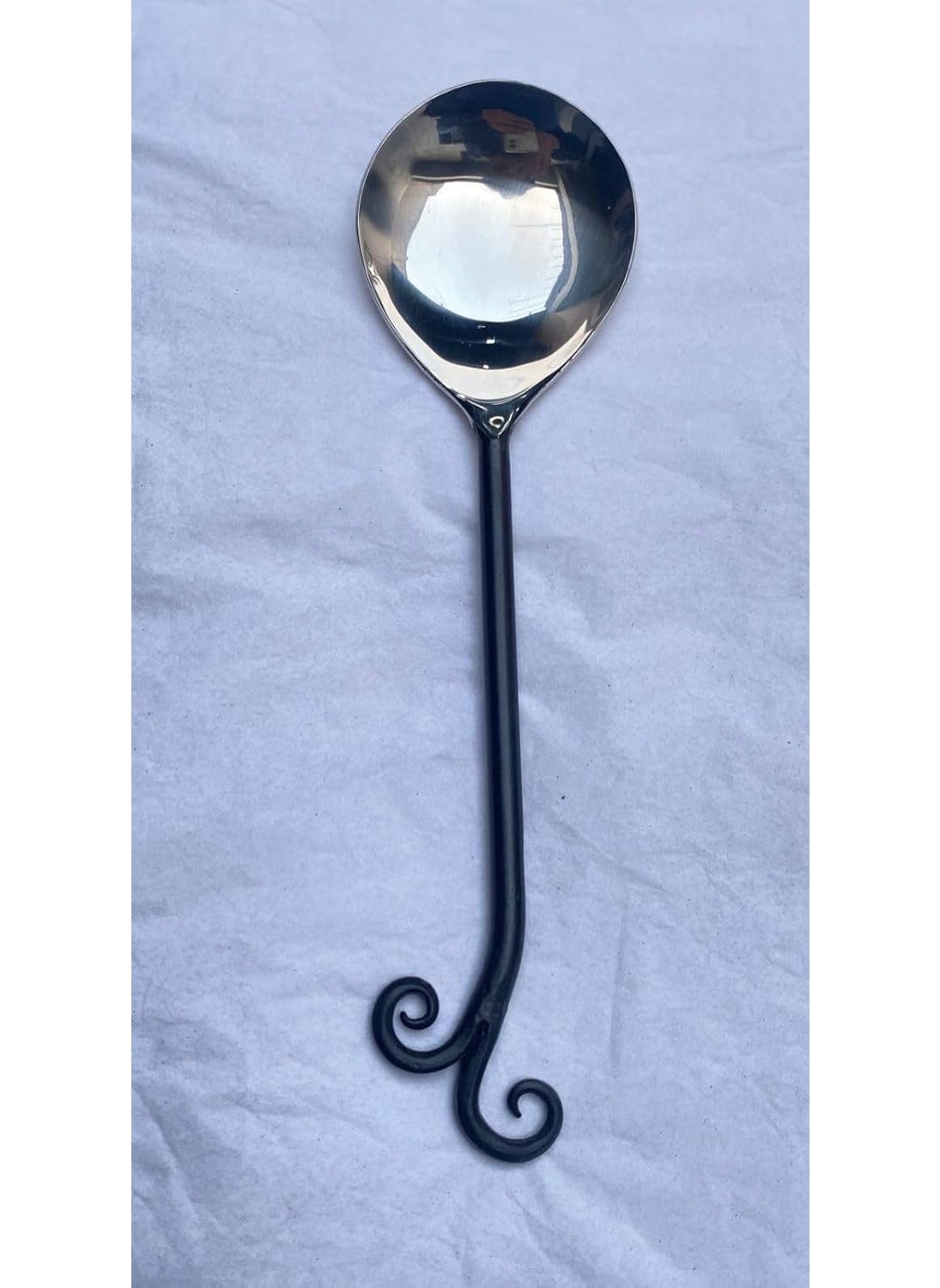 SIDRA DECORS Sidra Decors Stainless Steel Serving Set for Dinning Table Dinnerware Tableware Pasta Spoon Gravy ladle Salad Fork Rice Spoon Vegetable Spoon Noodle Spoon Set of 6Pcs  - Image 4