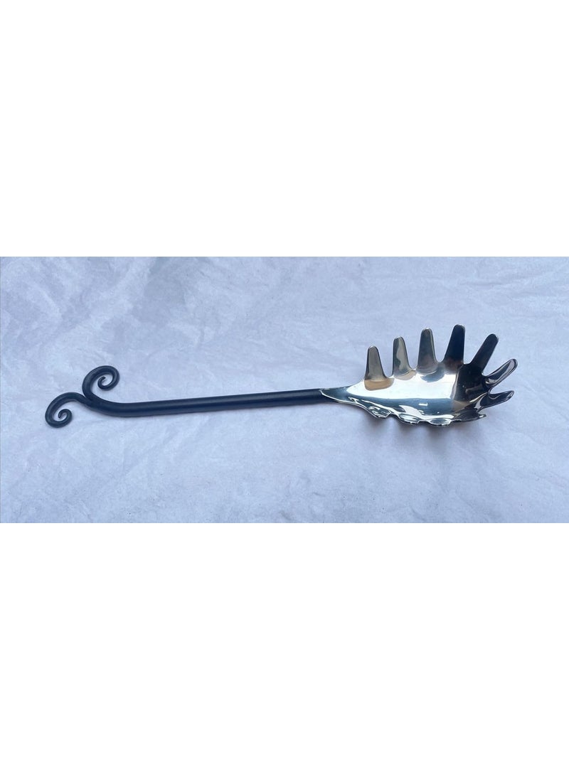 SIDRA DECORS Sidra Decors Stainless Steel Serving Set for Dinning Table Dinnerware Tableware Pasta Spoon Gravy ladle Salad Fork Rice Spoon Vegetable Spoon Noodle Spoon Set of 6Pcs  - Image 3