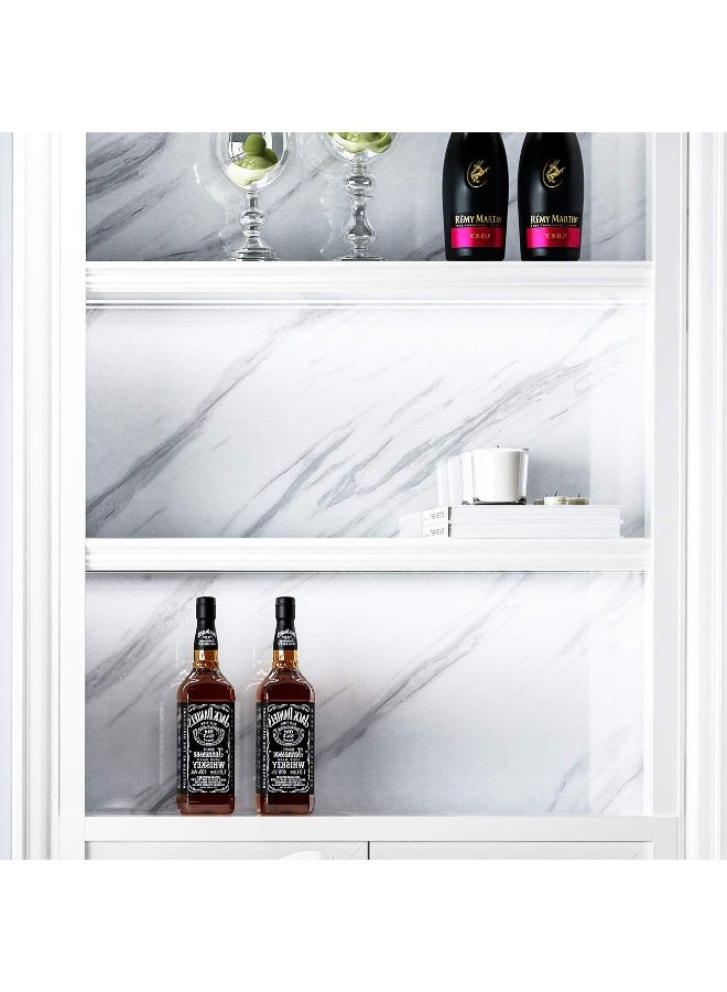White Marble Self-Adhesive Wallpaper Roll – Waterproof & Oil-Proof Vinyl Wrap for Kitchen Countertop, Furniture, and Walls – 5M x 60CM - Image 4