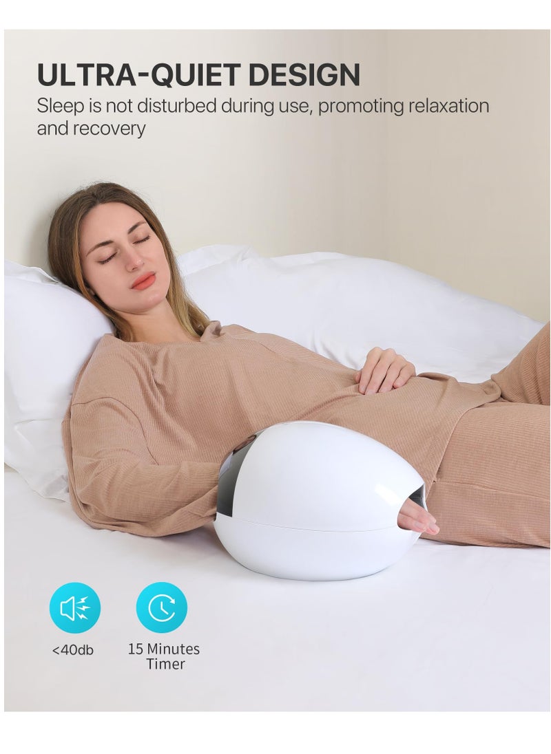 Excefore - Roller Kneading Hand Massager for Arthritis and Carpal Tunnel Relief, Cordless Electric Hand Massager with Heat and Compression - Hand, Wrist, and Finger Massager-Ideal Gifts for Women/Men, White - Image 1