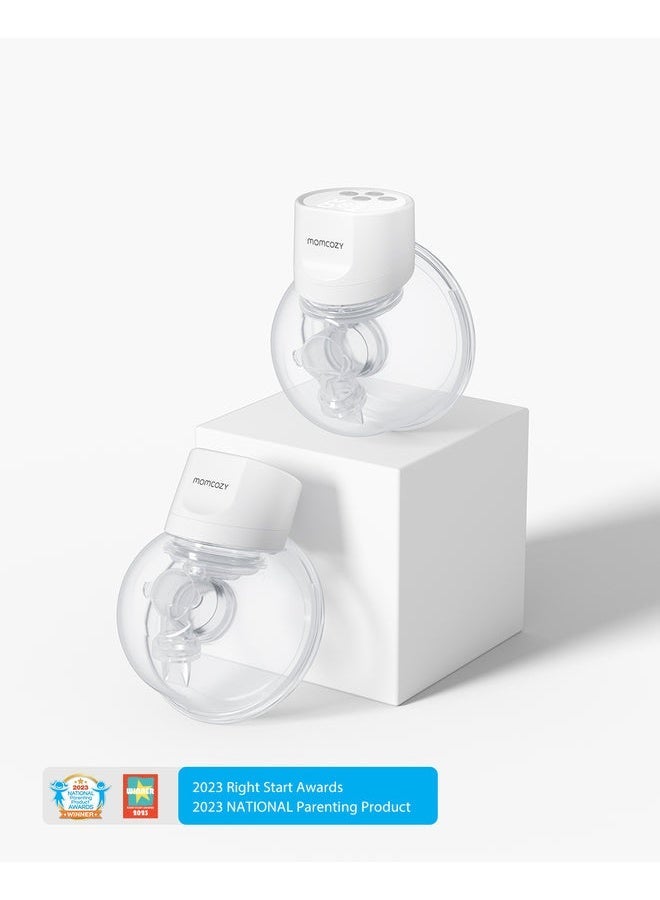 مام كوزي Momcozy S12 Pro شفاطة حليب قابلة للارتداء بدون يدين ومانعة للتسرب بختم  9 مستويات هادئة بطارية 240 دقيقة اشفطي طوال اليوم ولا تفوتي لحظة مع طفلك - Image 1