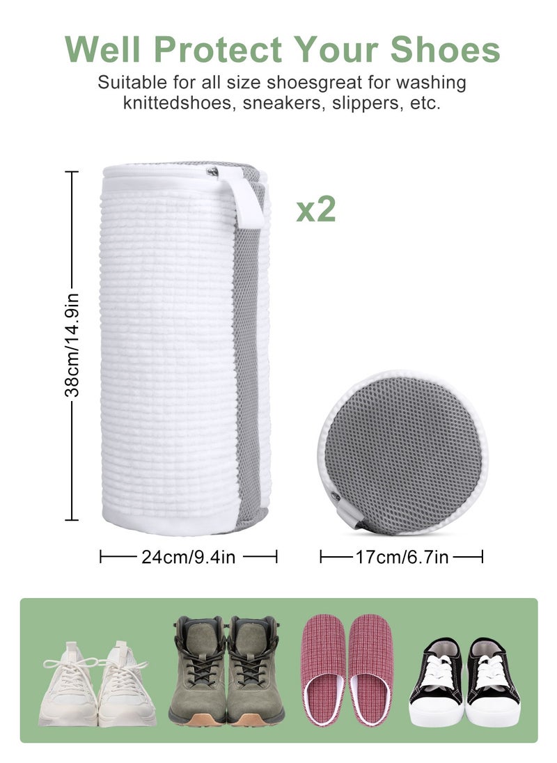 HomarKet - 2PCS Shoe Washing Bag for Washing Machine, Laundry Shoe Bag for Washer and Dryer, Reusable Shoe Washing Bag for All Shoe Types and Sizes - Image 1