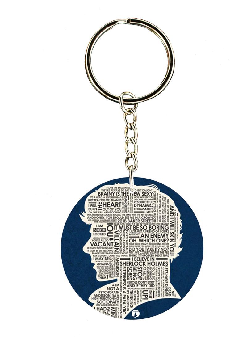 RKN The TV Show Sherlock Double Side Printed Keychain