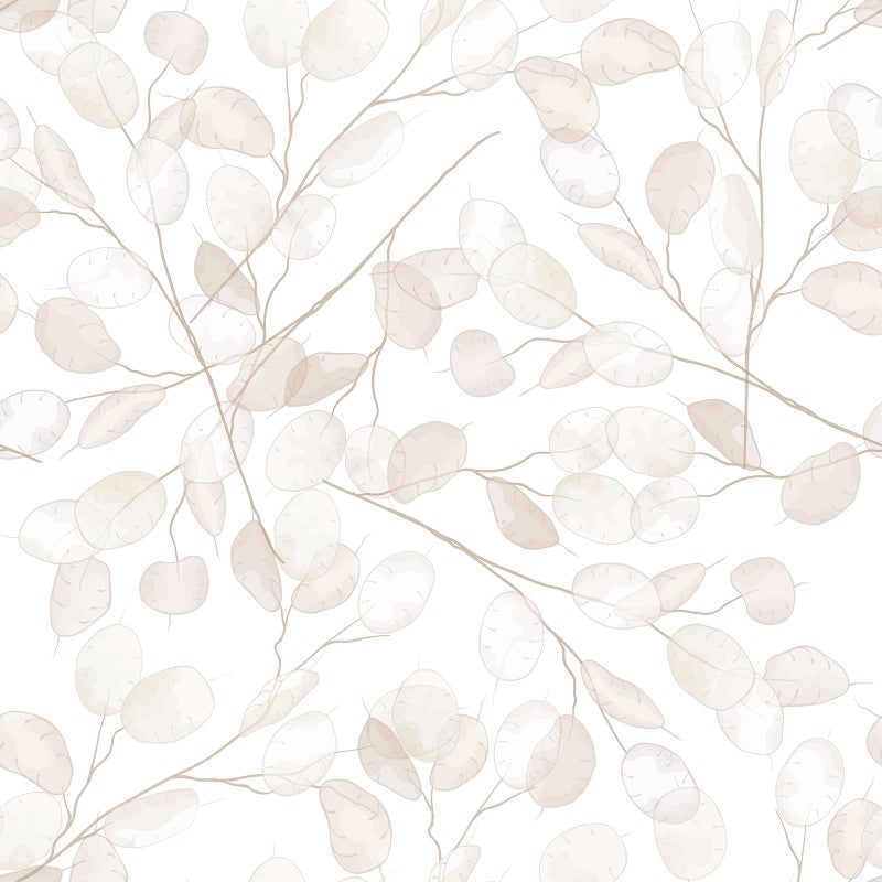 HelloWall Neutral Floral Wallpaper Peel and Stick Beige Cream Tan Ditsy Leaf Farmhouse Botanical Wallpaper Prepasted Removable Contact Paper Adhesive French Country English Cottage Nursery RV 17.5x80 - Image 1