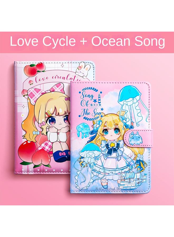 Bluejw New Handbook Girl's Cute Notebook Girl's High-value Cartoon Handbook Cane Suit Primary School Children - Image 1