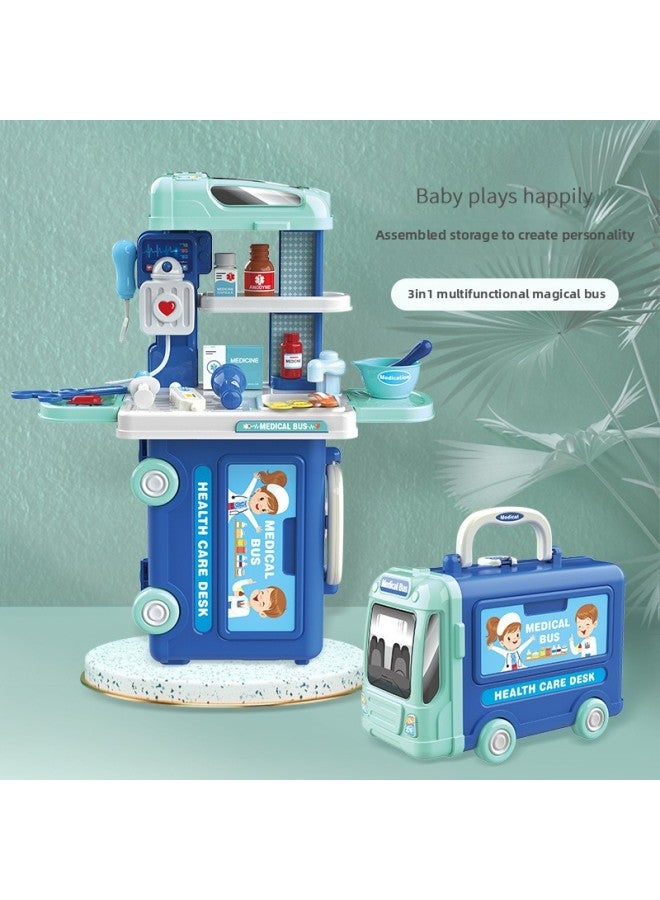 Children's Interactive Simulation Dresser Kitchen Medical Tools Bus Shape Play Toys Birthday Gift-Specifications:7181B-8078 【bus Beauty Home】 0.7kg - Image 5
