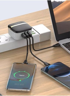 LDNIO 32 W Fast Charger 3-Ports Type -C Wall Plug USB C Laptop Power Adaptor Compatible with New Macbook Pro/Macbook Air/Lenovo/HP/Huawei/iPhone/Samsung Galaxy/One Plus/Xiaomi/ and Other Devices Bla  - Image 3