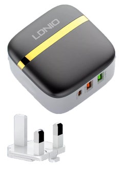 LDNIO 32 W Fast Charger 3-Ports Type -C Wall Plug USB C Laptop Power Adaptor Compatible with New Macbook Pro/Macbook Air/Lenovo/HP/Huawei/iPhone/Samsung Galaxy/One Plus/Xiaomi/ and Other Devices Bla  - Image 5
