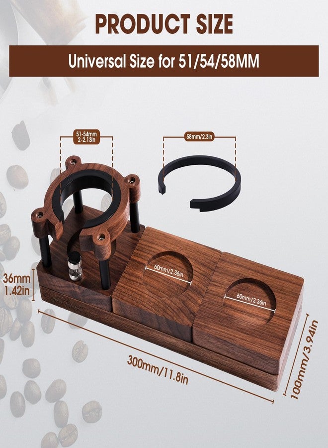 FEILAIR Magnetic Espresso Tamping Station, Natural Walnut Wood Coffee Tool Organizer for 51mm-58mm Portafilter, Tamper and Distributor | Compatible with Breville and More Espresso Machine Accessories - Image 3