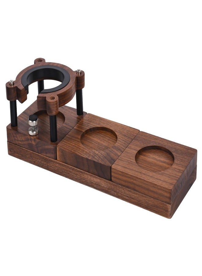FEILAIR Magnetic Espresso Tamping Station, Natural Walnut Wood Coffee Tool Organizer for 51mm-58mm Portafilter, Tamper and Distributor | Compatible with Breville and More Espresso Machine Accessories - Image 1
