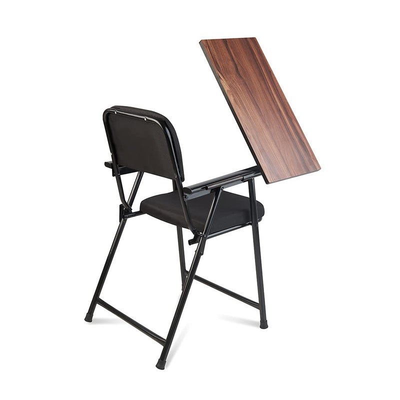 CELLBELL C62 Folding Study Chair with Cushion and Adjustable Writing Pad for All Age for Work from Home Study Tutorial College School Classroom Home Office Educational Centre Black - Image 5