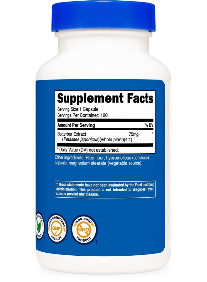 Nutricost كبسولات مستخلص زهر البتولا (75 ملغ) 120 كبسولة - خالية من الغلوتين، غير معدلة وراثيًا، مناسبة للنباتيين - Image 4