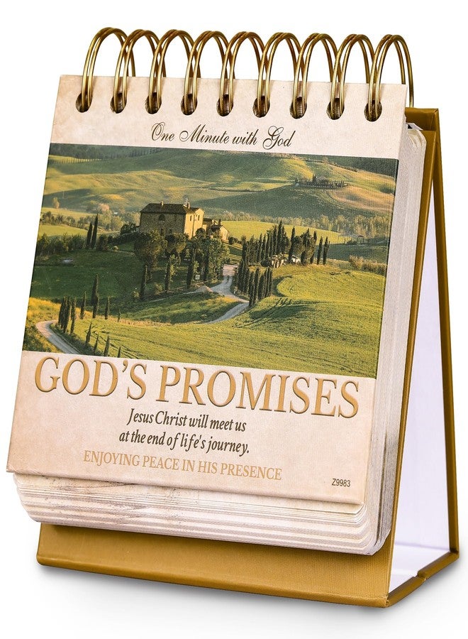 Shoparr Desk Calendar - Christian Gifts/Religious Gifts for Women, Bible Gifts, 4.8" x 5.5", 365 Days of Inspriational Quotes, Flip Calendar for Desk with Thick Paper, Twin-Wire Binding - Promises - Image 1