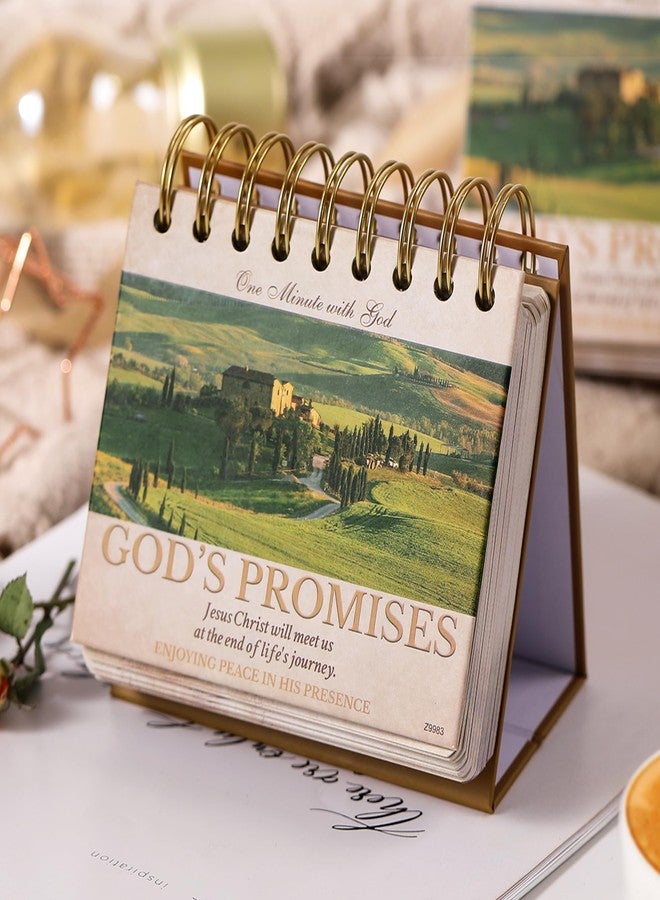 Shoparr Desk Calendar - Christian Gifts/Religious Gifts for Women, Bible Gifts, 4.8" x 5.5", 365 Days of Inspriational Quotes, Flip Calendar for Desk with Thick Paper, Twin-Wire Binding - Promises - Image 2