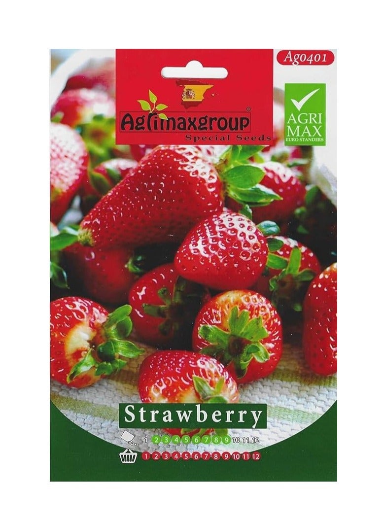 Generic Strawberry seedss Premium Quality Seedss by Agrimaxgroup Seedss Hybrid, seeds Organic Non GMO Vegetable Seeds for Home and Garden, Plant,| Made in SPAIN| 1g