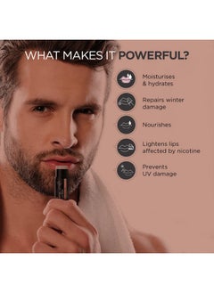 The Man Company The Man Company Lightening Lip Balm for Men with Vitamin E & Liquorice Oil (0.14 oz), Lightens Darkened Lips, Nourishes, Moisturizes & Hydrates | PABA Free  - Image 3