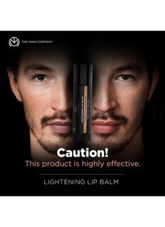 The Man Company The Man Company Lightening Lip Balm for Men with Vitamin E & Liquorice Oil (0.14 oz), Lightens Darkened Lips, Nourishes, Moisturizes & Hydrates | PABA Free  - Image 4