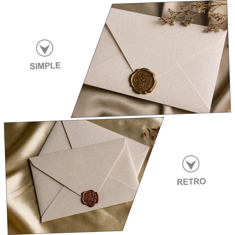 Vintage Craft Paper Letter Set With Envelopes For Invitations Writing Stationery - Image 4