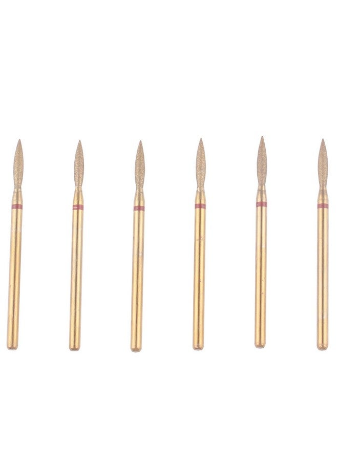 MZCMSL Flame Cuticle Drill Bit Set with Case, 6pcs Pro Diamond Nail Bits for Nail Salon Manicure (Fine) - Image 1