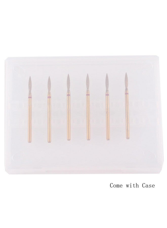 MZCMSL Flame Cuticle Drill Bit Set with Case, 6pcs Pro Diamond Nail Bits for Nail Salon Manicure (Fine) - Image 5