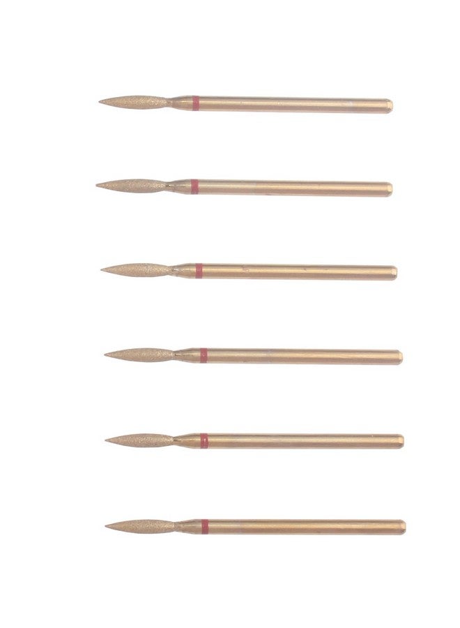 MZCMSL Flame Cuticle Drill Bit Set with Case, 6pcs Pro Diamond Nail Bits for Nail Salon Manicure (Fine) - Image 4