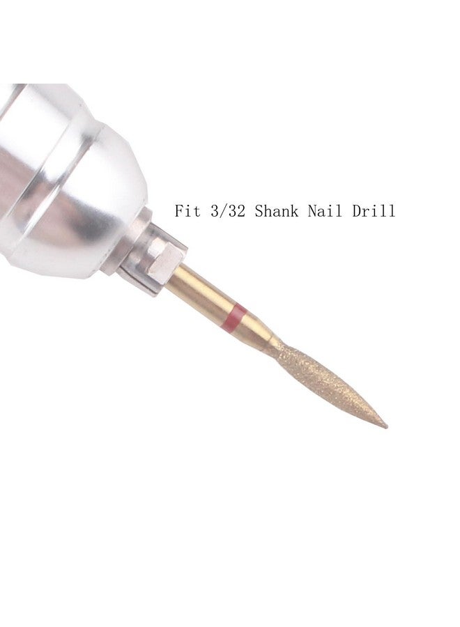 MZCMSL Flame Cuticle Drill Bit Set with Case, 6pcs Pro Diamond Nail Bits for Nail Salon Manicure (Fine) - Image 3