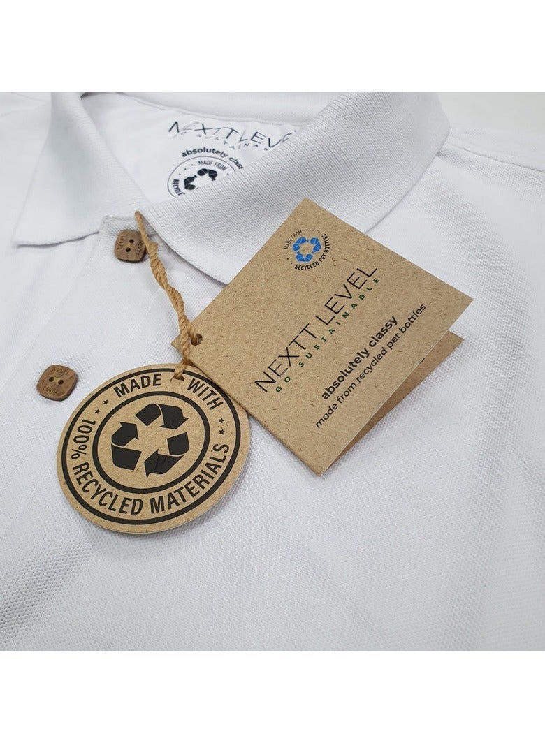 Nextt Level White Polo T-Shirts Luxuriously Soft Eco-Friendly Fashion Sustainable Style and Supreme Comfort - Image 2