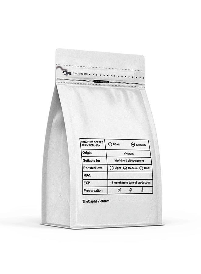 The Caphe Vietnam Fine Robusta Ground Coffee - 500 G | Natural Process | Medium Roast, 100% Organic Robusta | Vietnamese Coffee Ground - Image 2