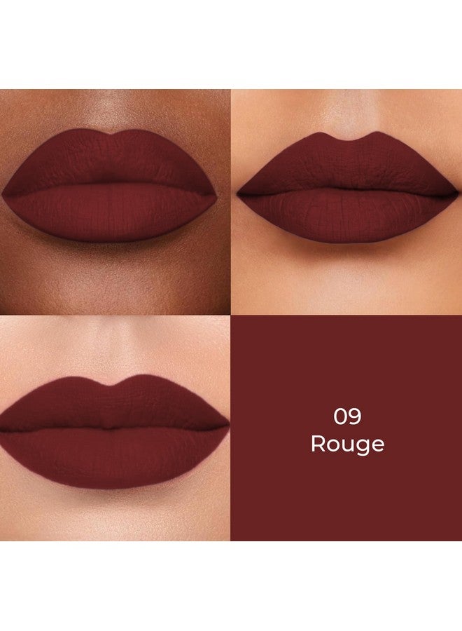 كولورز كوين أحمر شفاه Color It All Non Transfer Lip Crayon من Colors Queen مع مبراة | أحمر شفاه بلون مطفي يدوم طويلاً | أحمر شفاه مقاوم للتلطخ والتقبيل للنساء (09 - Rouge، 3.5 جم) - Image 2