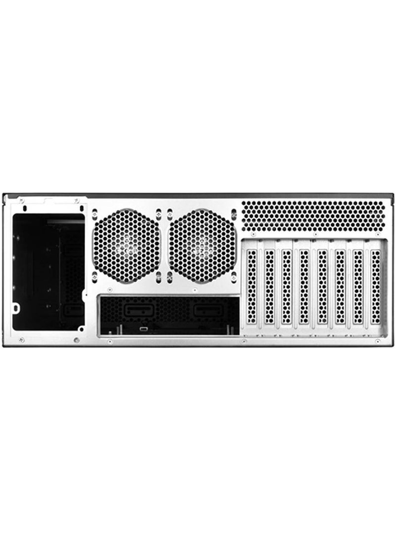SilverStone Technology RM44 4U Rackmount Server Chassis, Supports SSI‑EEB/E‑ATX/ATX Motherboards, 360mm Front Liquid Cooling Radiator, 8 PCI Expansion Slots, Front USB‑C & USB 3.0, Lockable Front Panel, 4× 2.5″ + 2× 3.5″ Drive Bays, Black | SST-RM44 - Image 4