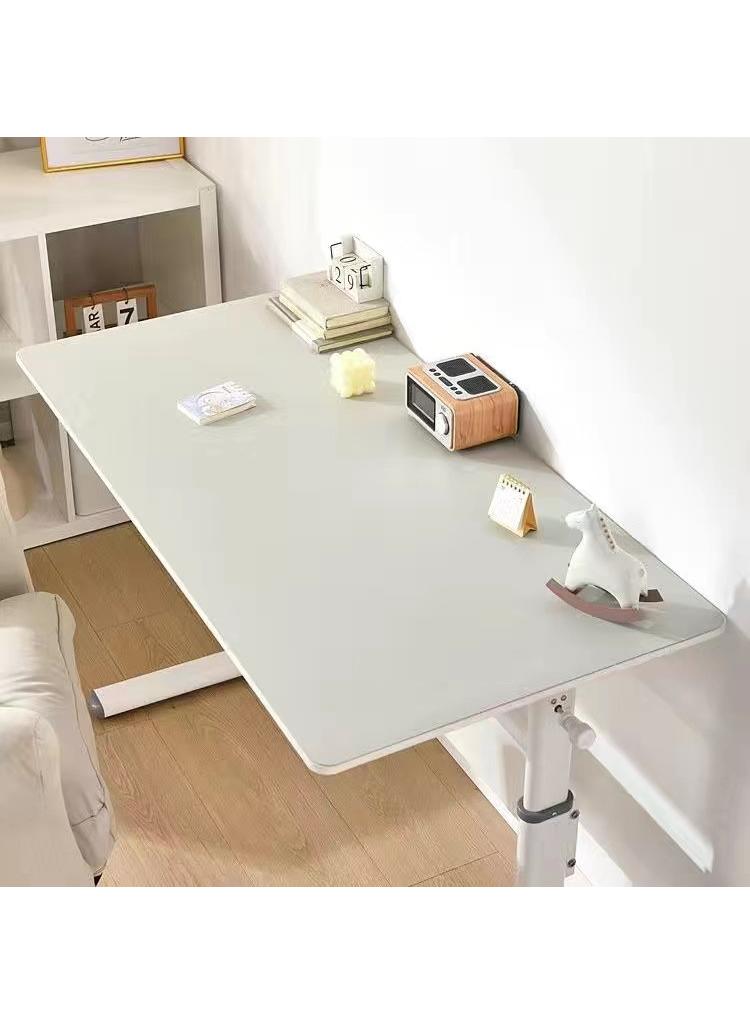 Leather double-sided writing pad, solid color student desk pad, double-sided leather oversized nail table pad, mouse pad, 120 * 60cm gray