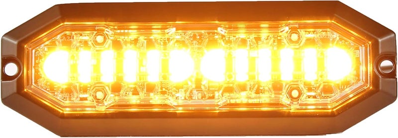 Unicorn Lighting UT01 Surface Mount Warning Emergency Strobe Grille Light Head [SAE class 1] [IP68] for Police and Tow Truck Construction Vehicle Amber - Image 1