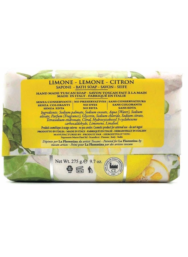 La Florentina Lemon Citron Italian Luxury Bath Soap 9.7 ounces - Image 3