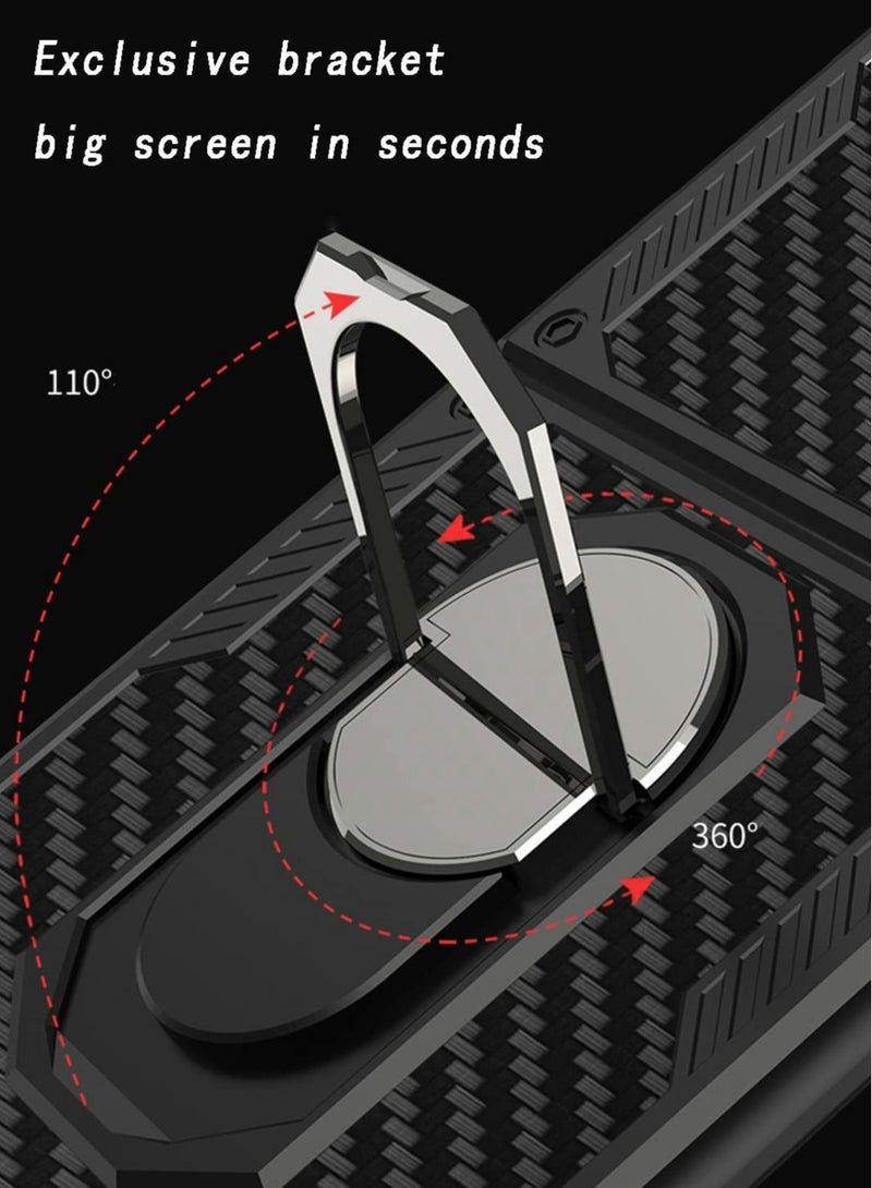 Captaintech Case for Samsung Z Flip 3 Case, Built-in Kickstand Shockproof Fold 360 degrees Protection Cover - Image 5