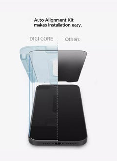 DIGI CORE iPhone 15 Magsafe Case With Camera Lens For iPhone 15 Privacy Screen Protector 6.1 Inch Easy Installation Kit Auto Alignment 9H Hard 99.99% HD Clear Bubble Free Anti Spy  - Image 5