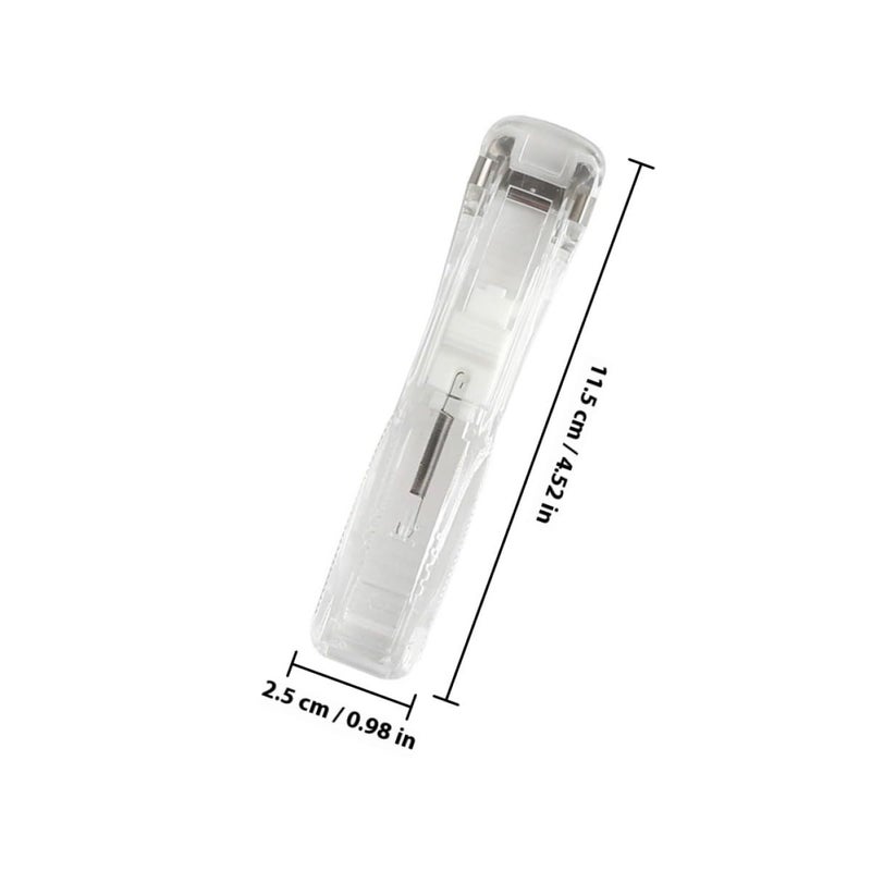 Refillable Desktop Stapler and Paper Clip Dispenser Set with 200 Clips Black - Image 3