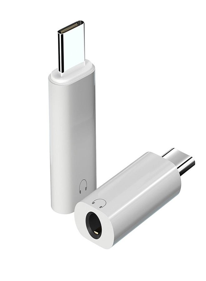 محول USB-C إلى مقبس سماعة رأس 3.5 ملم، محول صوت إلى USB-C، محول صوت من النوع C إلى AUX متوافق مع iPhone 16 Pro Max و15 Pro Max وSamsung Galaxy S24 وS23 وS22 وPixel وiPad Pro وMacBook (عبوتان) - Image 1