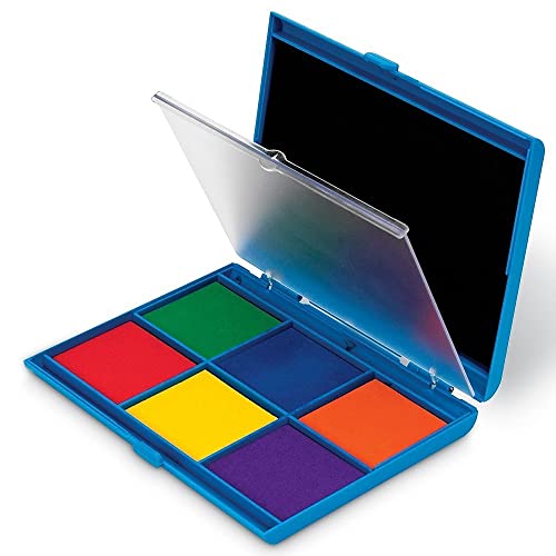 Learning Resources 7Color Dual Stamp Pad Washable Ink Pad for Kids Ink Pads for Stamps Stamp Pads for Classroom and Teachers - Image 1