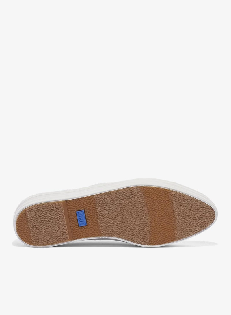 Keds Women's Point Lace Up Platform Glitter Textile Casual Sneaker Blue - Image 4