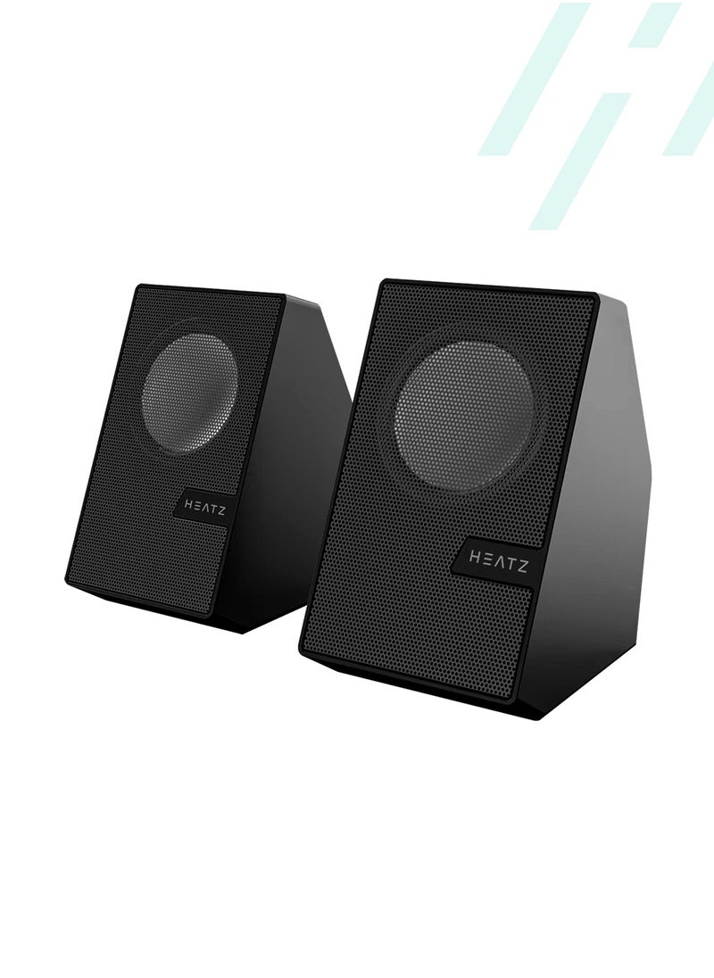 HEATZ - Computer Speakers, 6W 3*2 PC Powered Speakers USB Speaker Monitor Speakers for Desktop Computer/PC/Laptop Gaming Speaker - Image 1