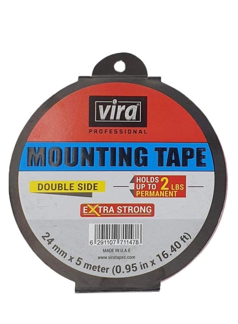 فيرا شريط لاصق دبل فيس فوم 5 متر × 2 سم × 1 مم – قوي ومتين مقاوم للماء وأشعة الشمس – مناسب للسيارات والأعمال المنزلية والبناء - Image 2