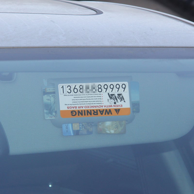 Car Sun Visor Card Box Etc Pass Card Holder Bank Card Box Car Multi-Function Parking Number Card Box - Image 3