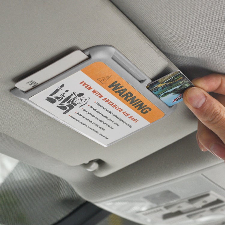 Car Sun Visor Card Box Etc Pass Card Holder Bank Card Box Car Multi-Function Parking Number Card Box - Image 1